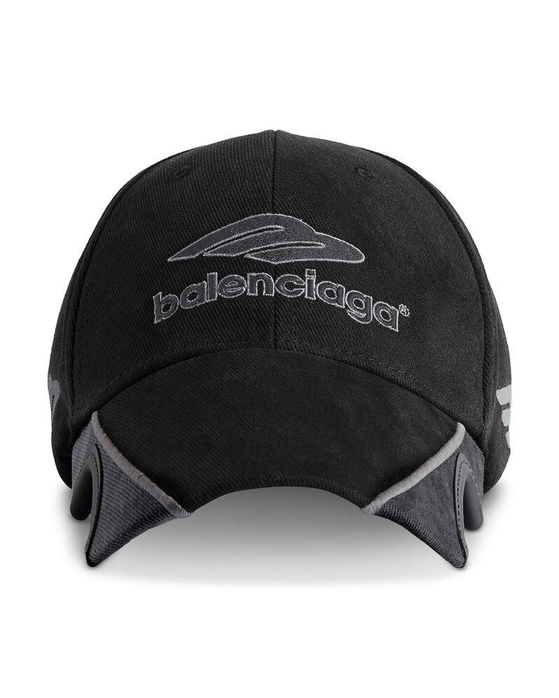 バレンシアガ メンズ アクセサリー 帽子 キャップ Balenciaga 3B Football Cap Black/Grey ブラック｜ReVida 店
