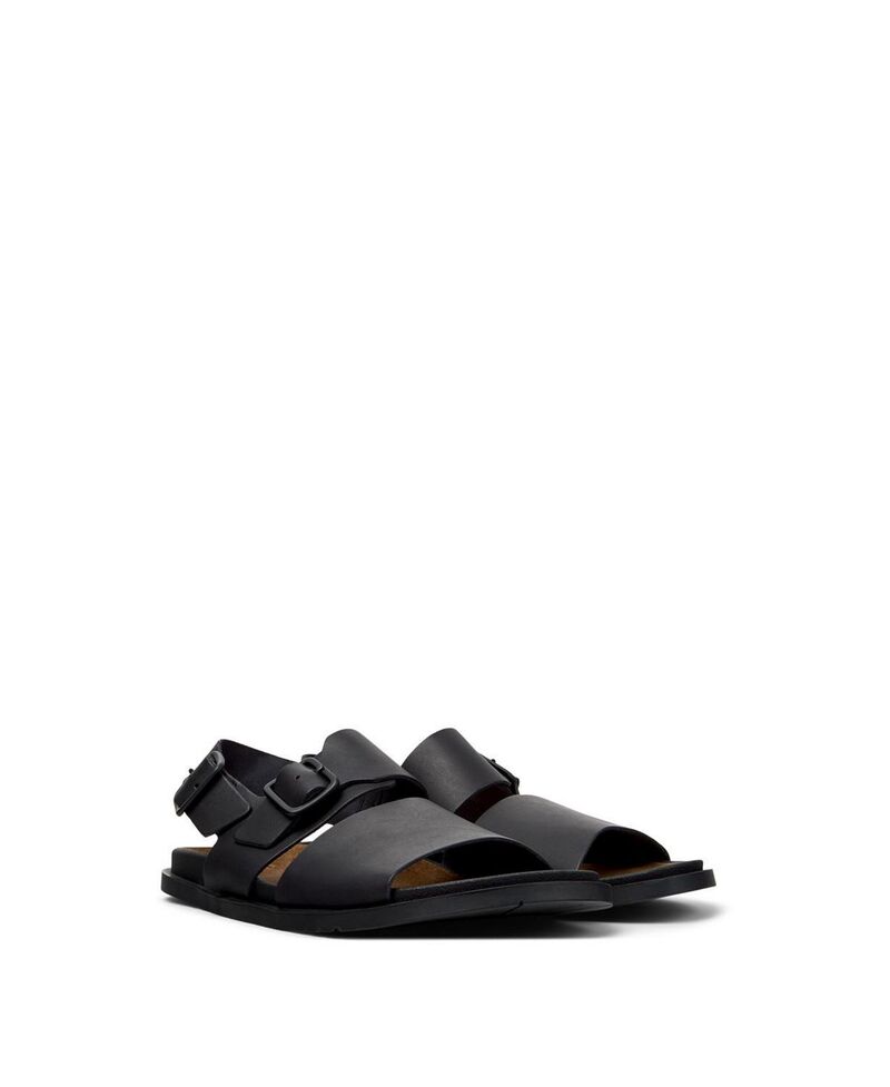 カンペール メンズ シューズ サンダル なめし革 Camper Men\u0027s Lluc Leather Sandals Black 黒いこと