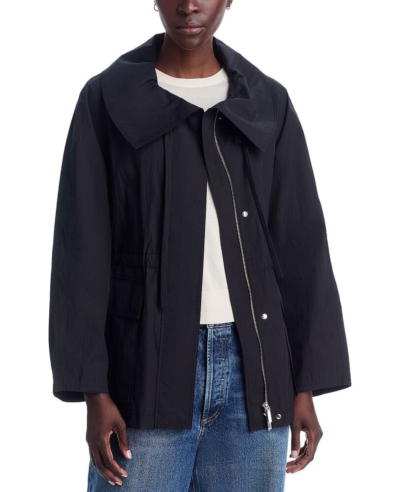 ラファイエットワンフォーエイト レディース アウター 上衣・上衣 照明ランプ素っ首 Lafayette 148 New York Oversized Funnel Neck Jacket Black 黒いこと
