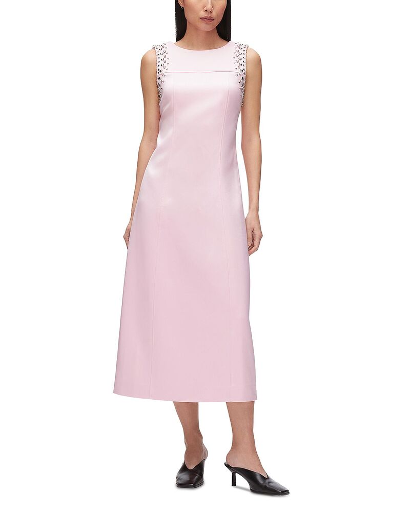 スリーワンフィリップリム レディース トップス ワンピース ミディ サテン 3.1 Phillip Lim Studded Structured Satin Midi Dress Lotus|ReVida 店