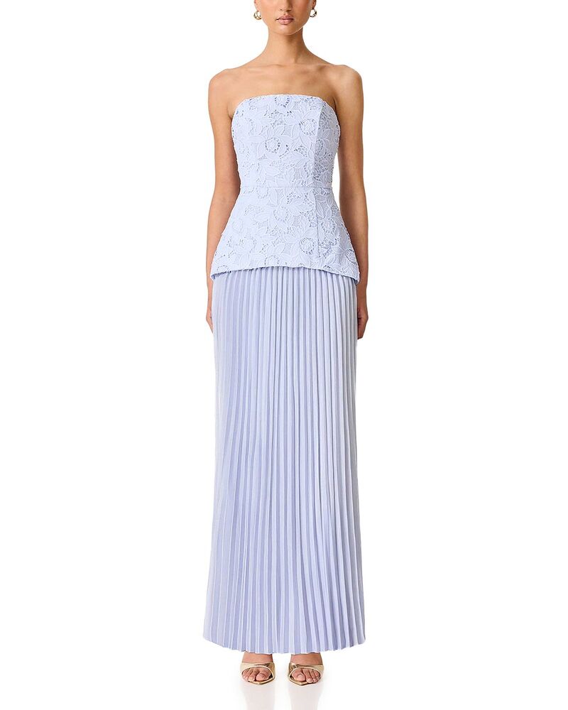 エリアット レディース トップス ワンピーストラップレス Elliatt Lacy Strapless Gown Powderblue