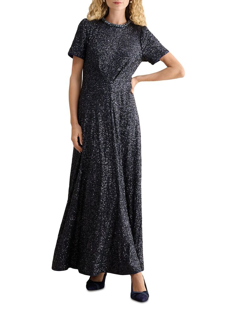 ホッブス英国の首都 レディース トップス 衣裳 HOBBS LONDON Black Tie Collection Shirley Embellishedress Midnight Navy 米国海軍
