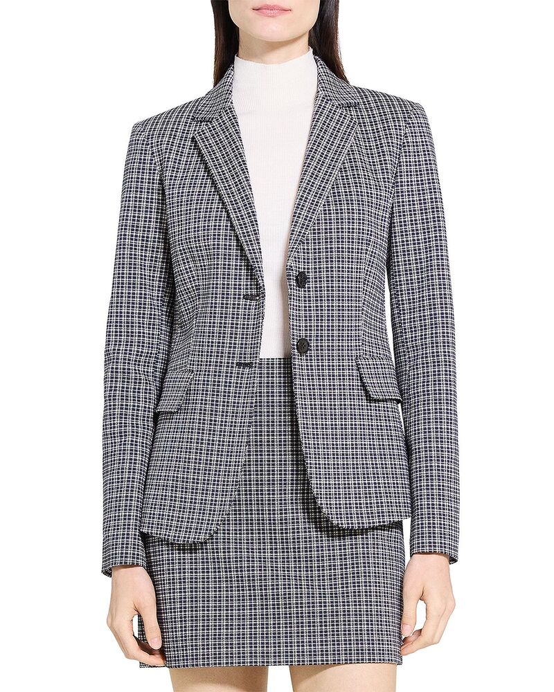 行動論理 レディース アウター 上衣・上衣 スポーツジャケット Theory Carissa Plaid Blazer Almond Multi マルチ色合い