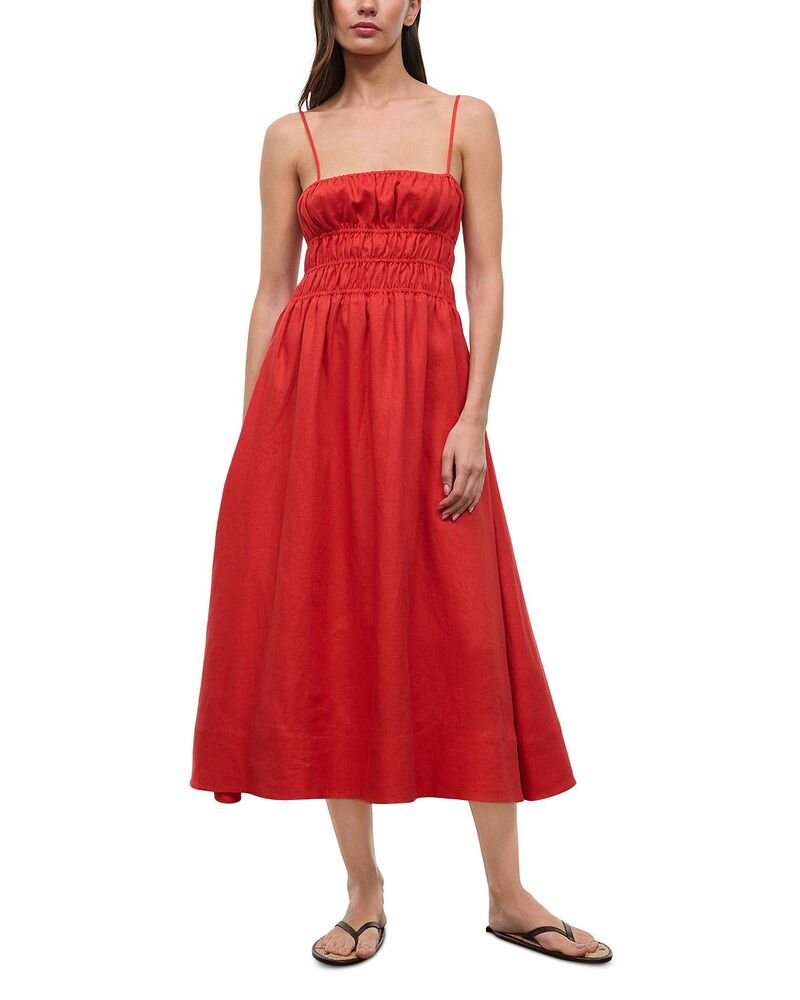スタウド レディース トップス 衣装 リネン STAUD Ayla Linen Dress Tomato
