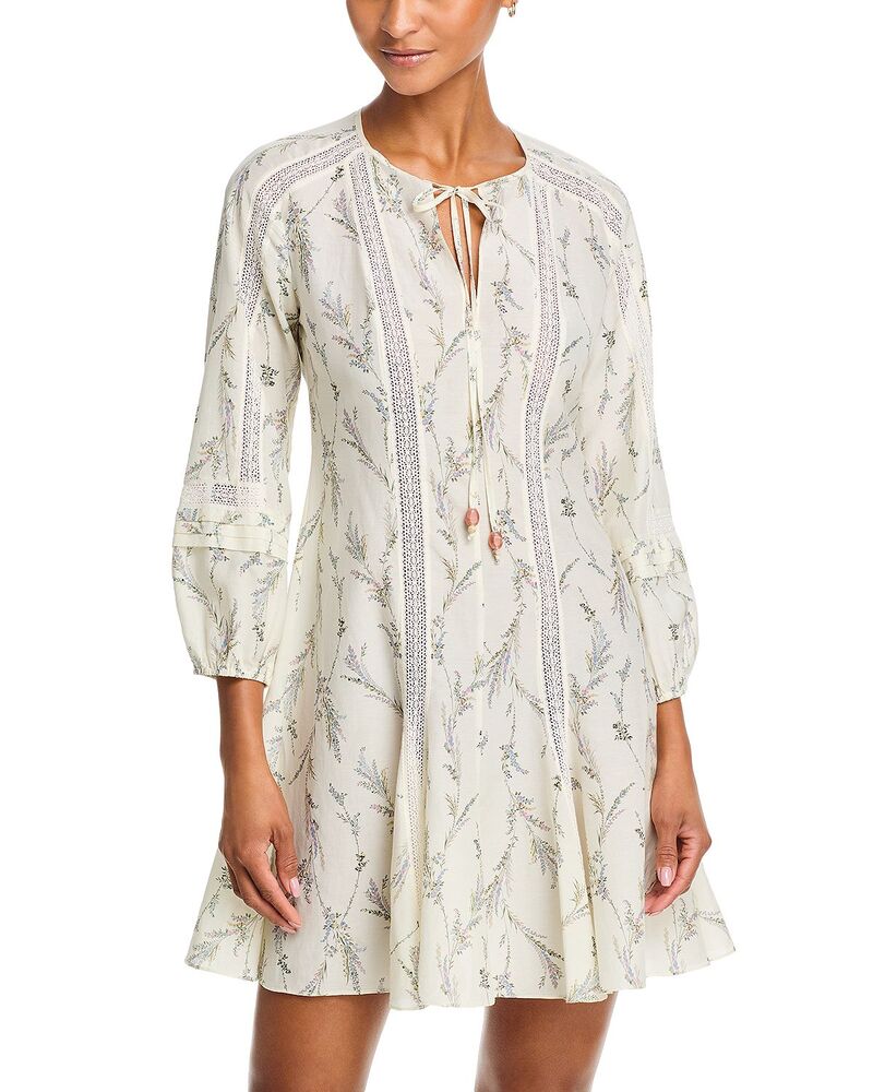 ヴェロニカ ベアード レディース トップス 衣裳 ミニ スピード競技 Veronica Beard Ollian Lace Inset Mini Dress Dove Multi マルチ色合い
