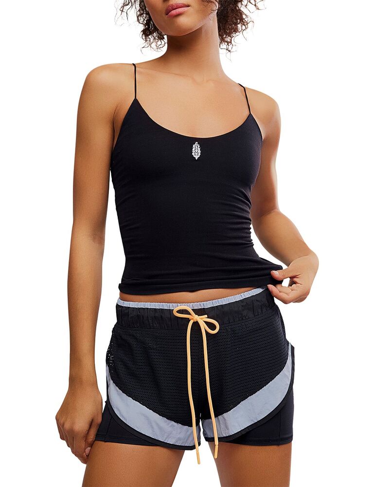 フリーピープル レディース トップス 貯蔵タンクいの一番 ロゴタイプ Free People Skinny Strap Logo Tank Black 黒いこと トップス-レディースファッション-タンクトップ