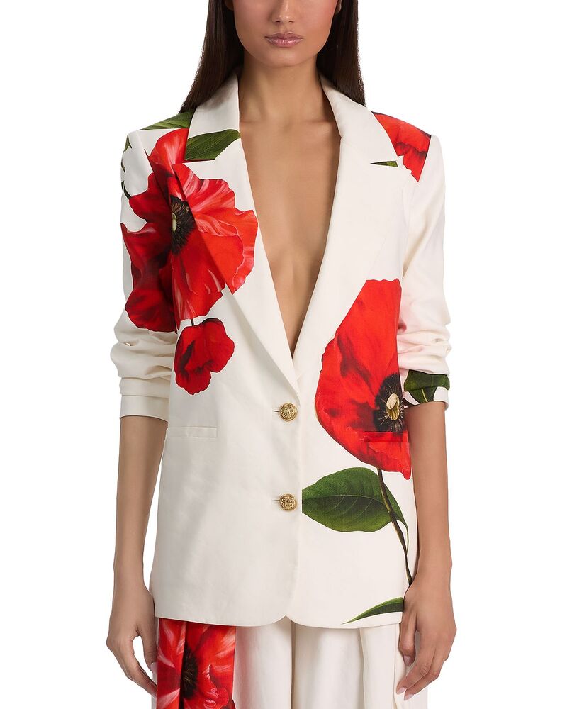 アリスアンドオリビア レディース アウター 上衣・上衣 スポーツジャケット Alice and Olivia Elna Slim Long Blazer Summer Poppy