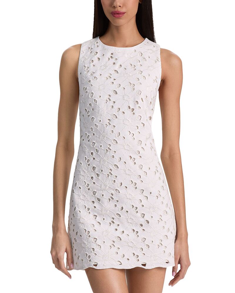 アリスアンドオリビア レディース トップス ワンピース Alice and Olivia Clydeyelet Shift Dress Off White オフホワイト｜ReVida 店