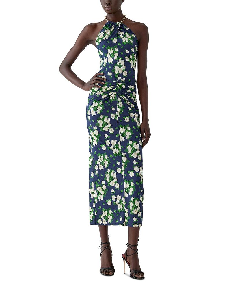 キャロライナヘレラ レディース トップス 衣裳 ドレープ ホルター Carolina Herrera Halter Neck Drapedress Midnight Multi マルチ色つや