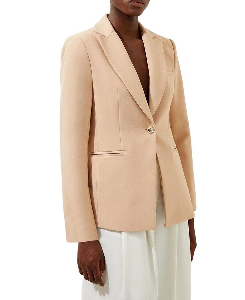 カレンミレン レディース アウター 上衣・上衣 スポーツジャケット Karen Millen Tailored Single Breasted Blazer Camel 駱駝