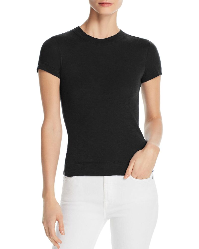行動論理 レディース トップス プルオーバー Theory Apex Tiny Tee Black 黒いこと