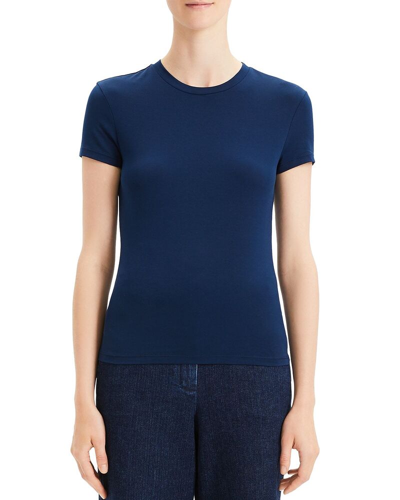行動論理 レディース トップス プルオーバー Theory Apex Tiny Tee Nocturnal Navy 米国海軍