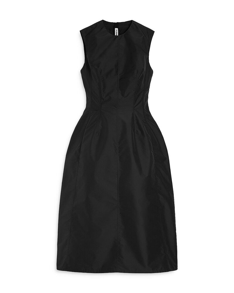 ジル・サンダー レディース トップス 衣裳 ノースリーブ Jil Sander Calf Length Sleeveless Dress Black 黒いこと