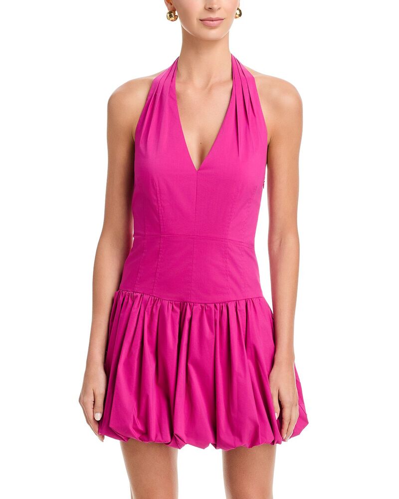 シムカイ レディース トップス 衣装 ミニ 綿織物 ホルター SIMKHAI Brooke Cotton Halter Mini Dress Bougain Villea