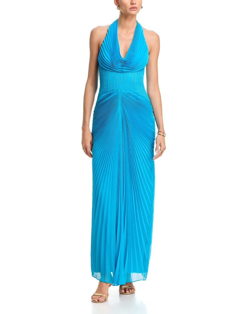 アムール レディース トップス 衣装 筋目 ギャザー Amur Enly Pleated Ruched Gown Azura