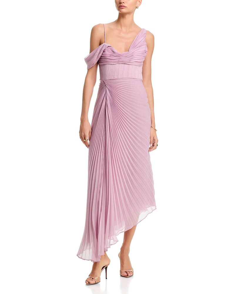 アムール レディース トップス 衣裳 ドレープリーツ Amur Joelle Pleatedrape Dress Violet Isla 相撲取り草