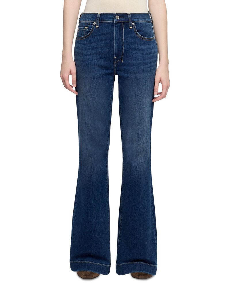 セブンフォーオールマンカインド レディース ボトムス ジーンズズボン下 ブーツとり捨てる プチ ブーツ デニム 7 For All Mankind Petites The Leggy Bootcut Jeans インチ Moonwater