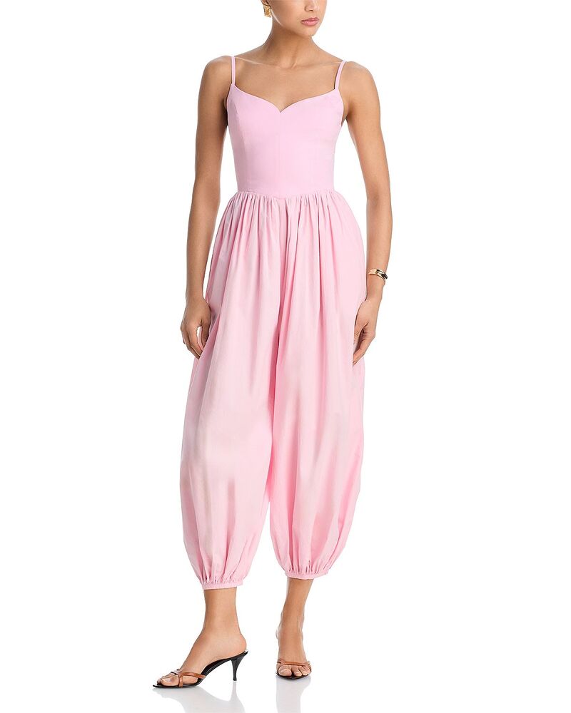 アクア レディース トップス 飛び降りる背広 AQUA Balloon Jumpsuit - Exclusive Light Pink サクラ色