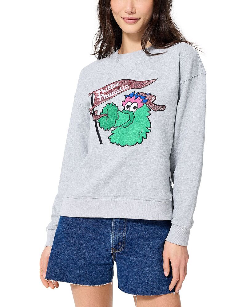 テレズ レディース アウター パーカー・スウェット 労働者の一団のど首 プルオーバー ロゴタイプ Terez Gemstone Logo Crewneck Sweatshirt PHILADELPHIA PHILLIES