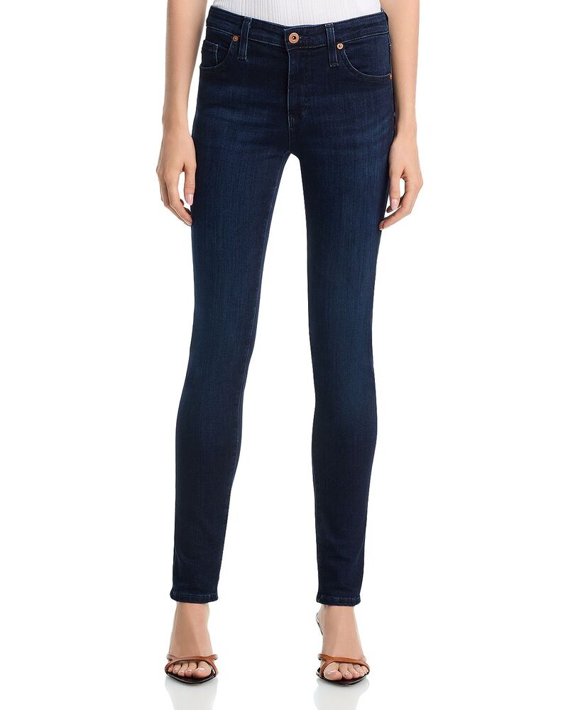 エージー レディース ボトムス ジーンズズボン下 デニム AG Mid Rise Cigarette Jeans Dusk Blue Dusk 青み