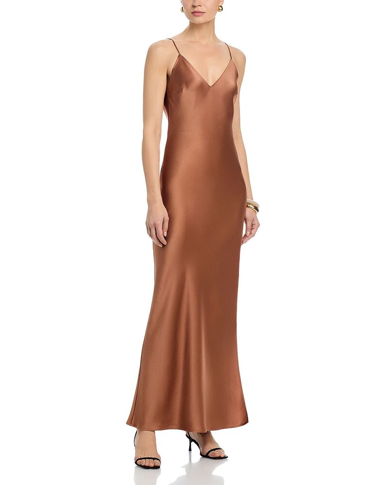 バイマレンバーガー レディース トップス ワンピース By Malene Birger Pascale Slip Dress Brown ブラウン｜ReVida 店