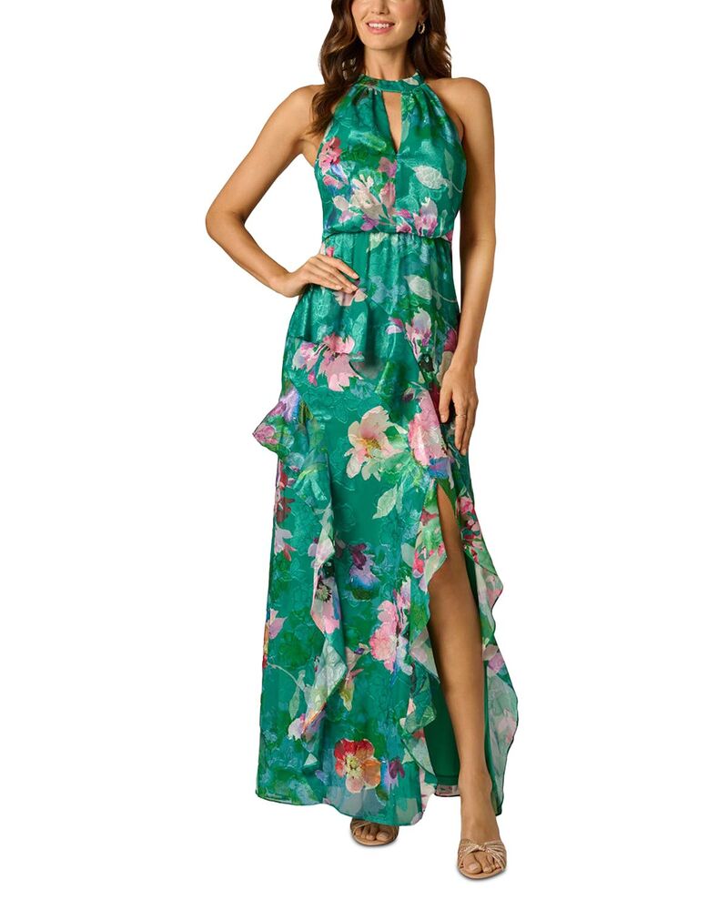 アドリアナ パペル レディース トップス ワンピース プリント Adrianna Papell Printed Mermaidress Green Multi グリーン｜ReVida 店