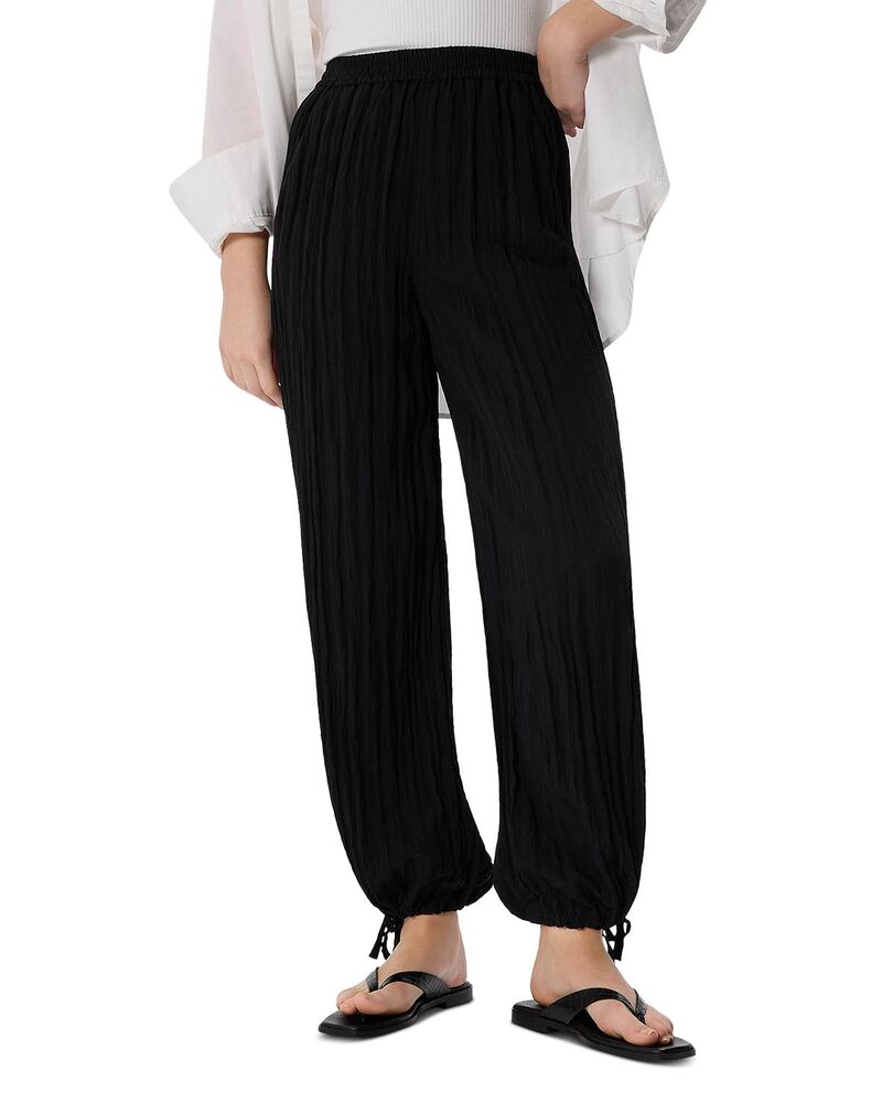ホイッスルズ レディース ボトムス 心地好いズボン下 Whistles Relaxed Tie Hem Trousers Black 黒いこと