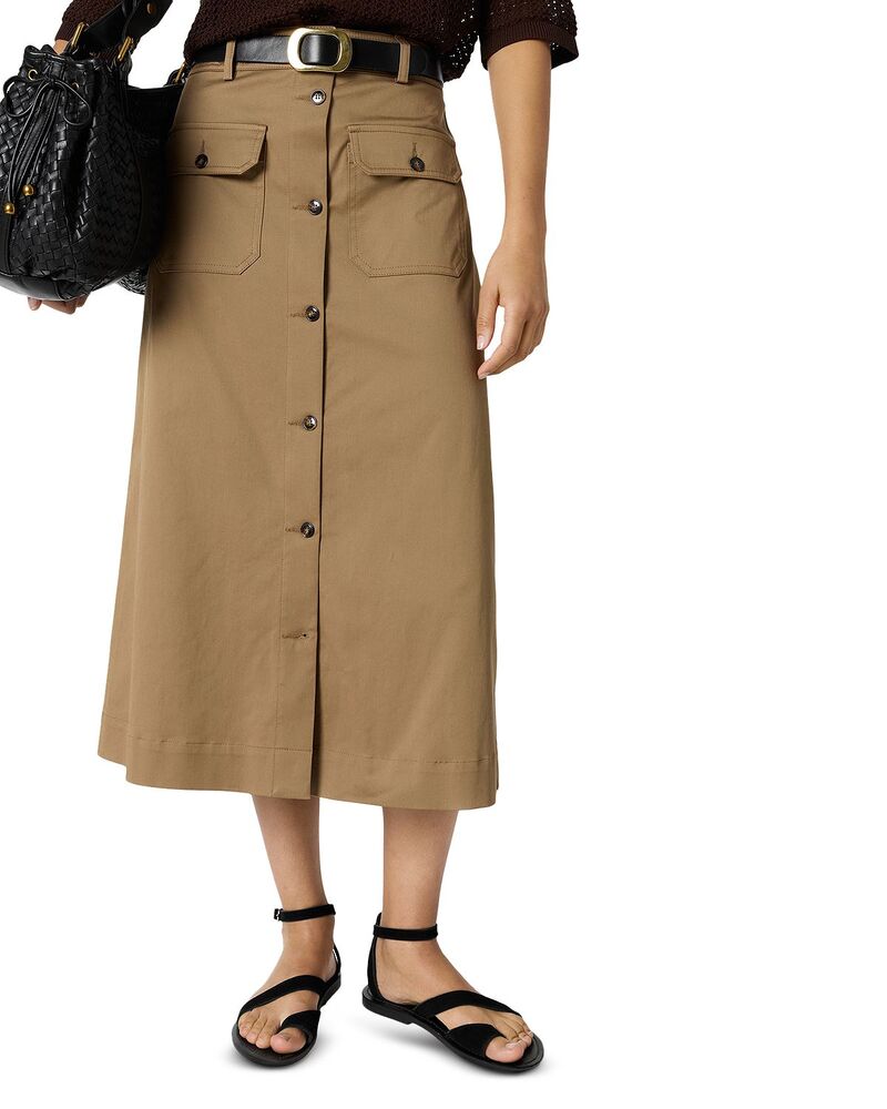 ジェラルド・ダレル レディース ボトムスカート Gerardarel Jasmina Button Front Skirt Camel キャメル|ReVida 店