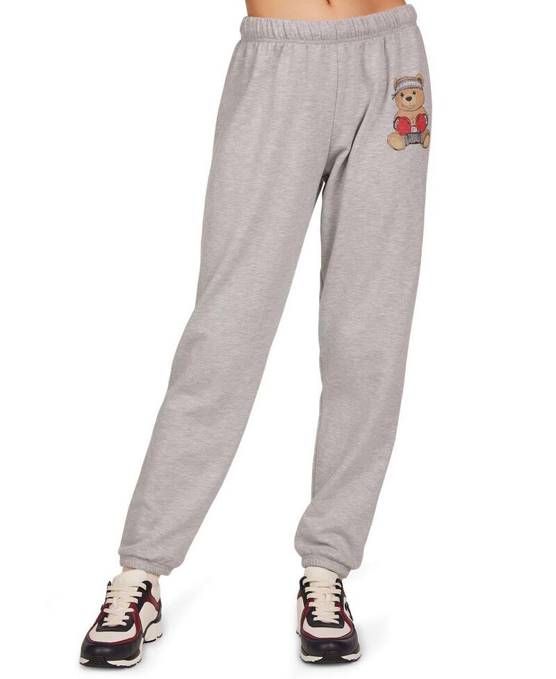 ローレンモシ レディース ボトムス 心地好いズボン下 ジョガーパンツ LAUREN MOSHI Kori Boxing Bear Joggers Heather Grey 薄墨色