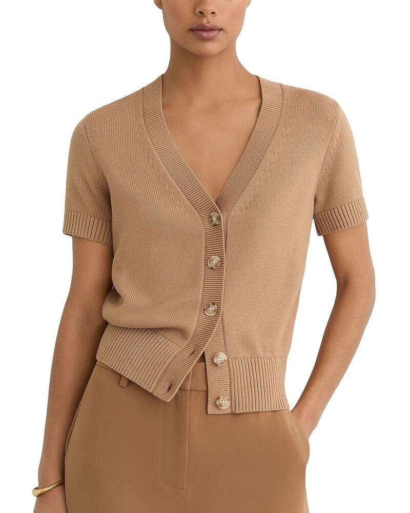 レイス レディース アウター ジレー REISS Anya Cardigan Camel 駱駝