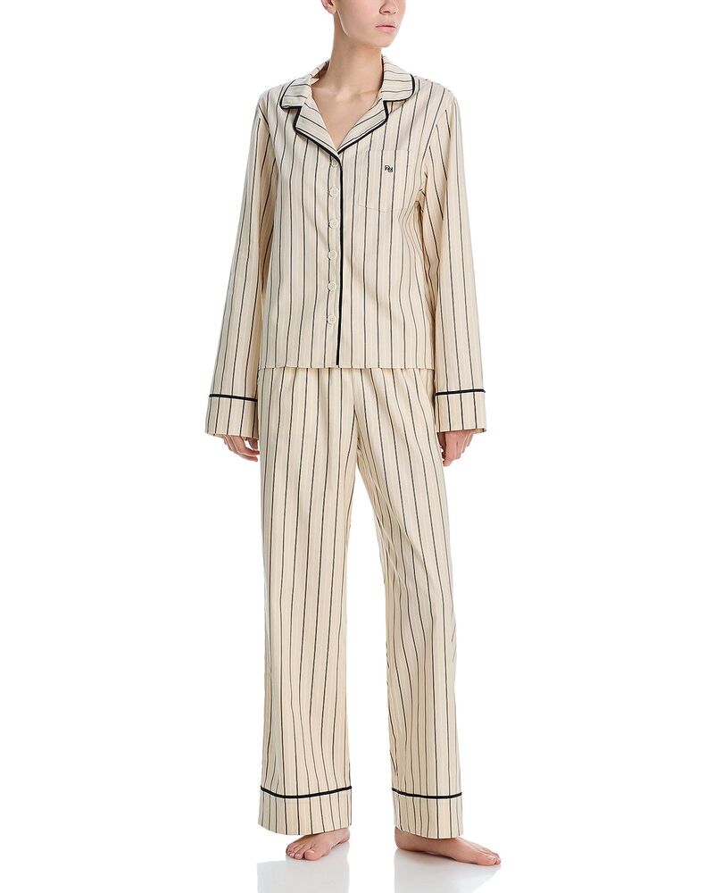 リフォーメーション レディース アウター パーカー・スウェット Reformation Coco Pajama Set Almond Stripe 縞模様