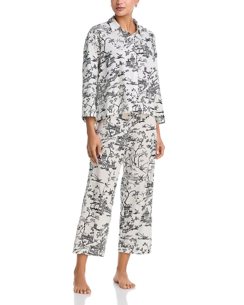 ナトリ レディース アウター パーカー・スウェット サテン Natori Toile Satinotch Pajama Set Warm White ホワイト|ReVida 店