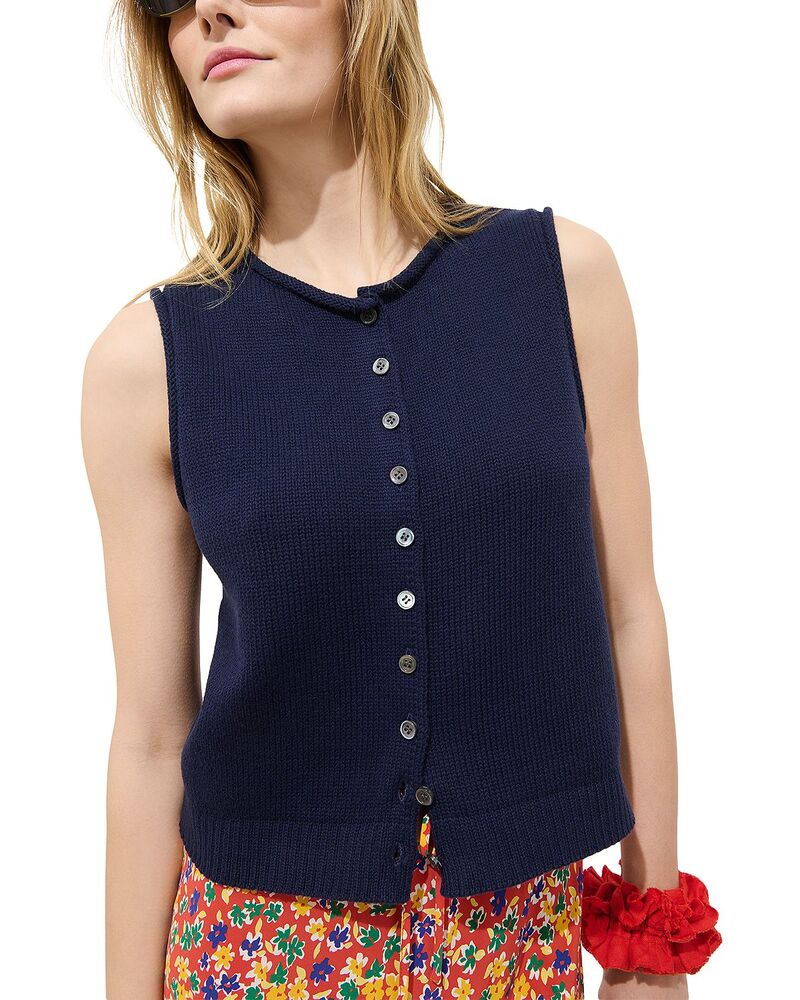 アレックスミル レディース アウター ニット・セーター ベスト Alex Mill Taylor Sweater Vest Navy Night ネイビー｜ReVida 店