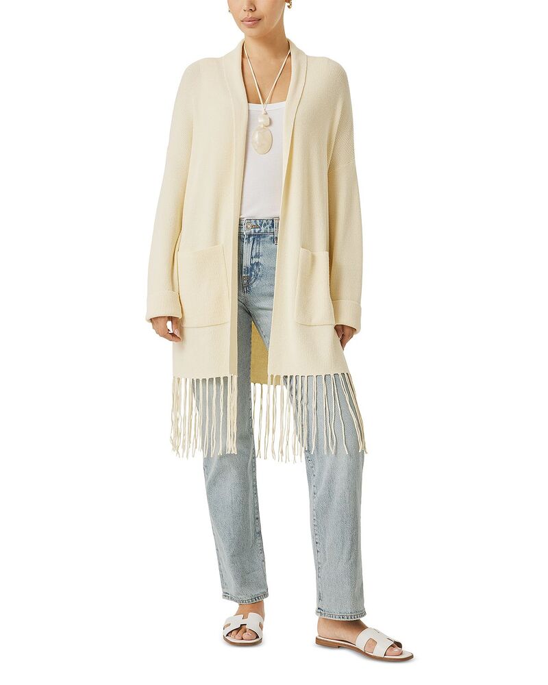 スプレンディット レディース アウター ジレー スウェーター フリンジ Splendid x @Cellajaneblog Fringe Open Front Cardigan Sweater Daybreak