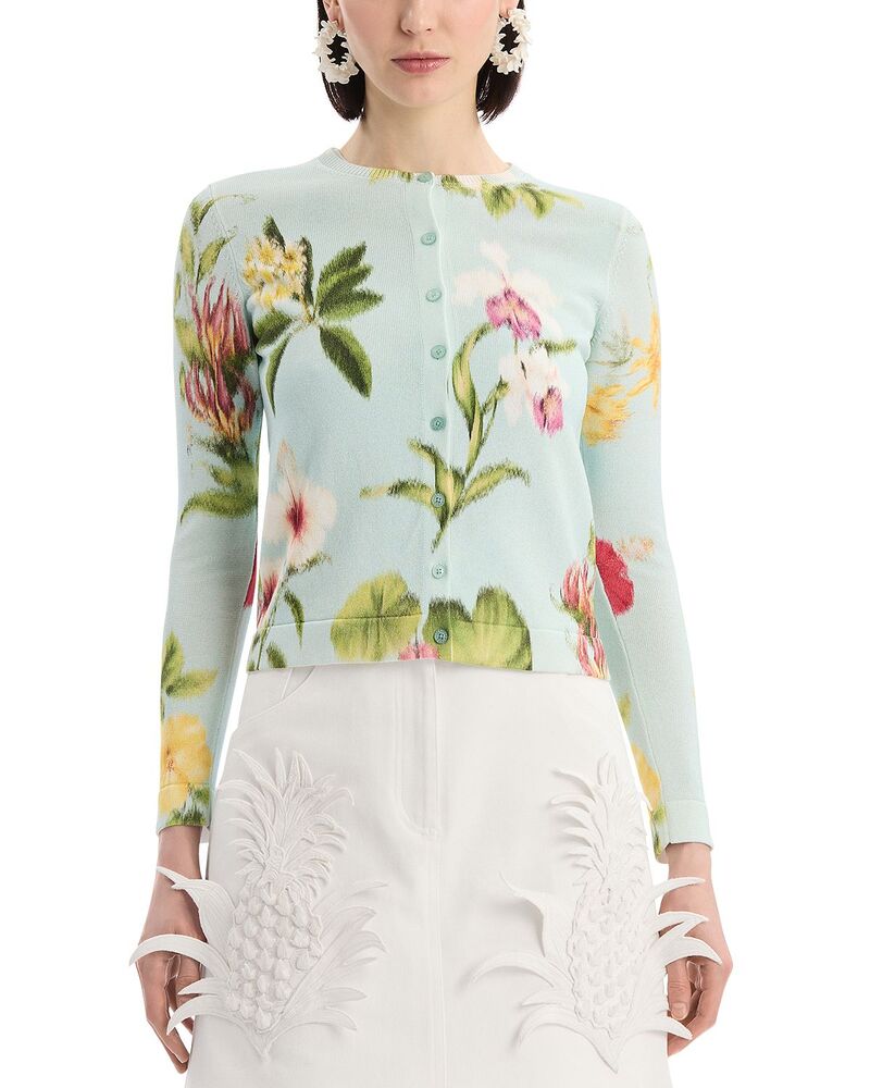 オスカー デ ラ レンタ レディース アウター ジレー プルオーバー 編み物 Oscar de la Renta Chine Knitwinset Cardigan Sweater Saltwater