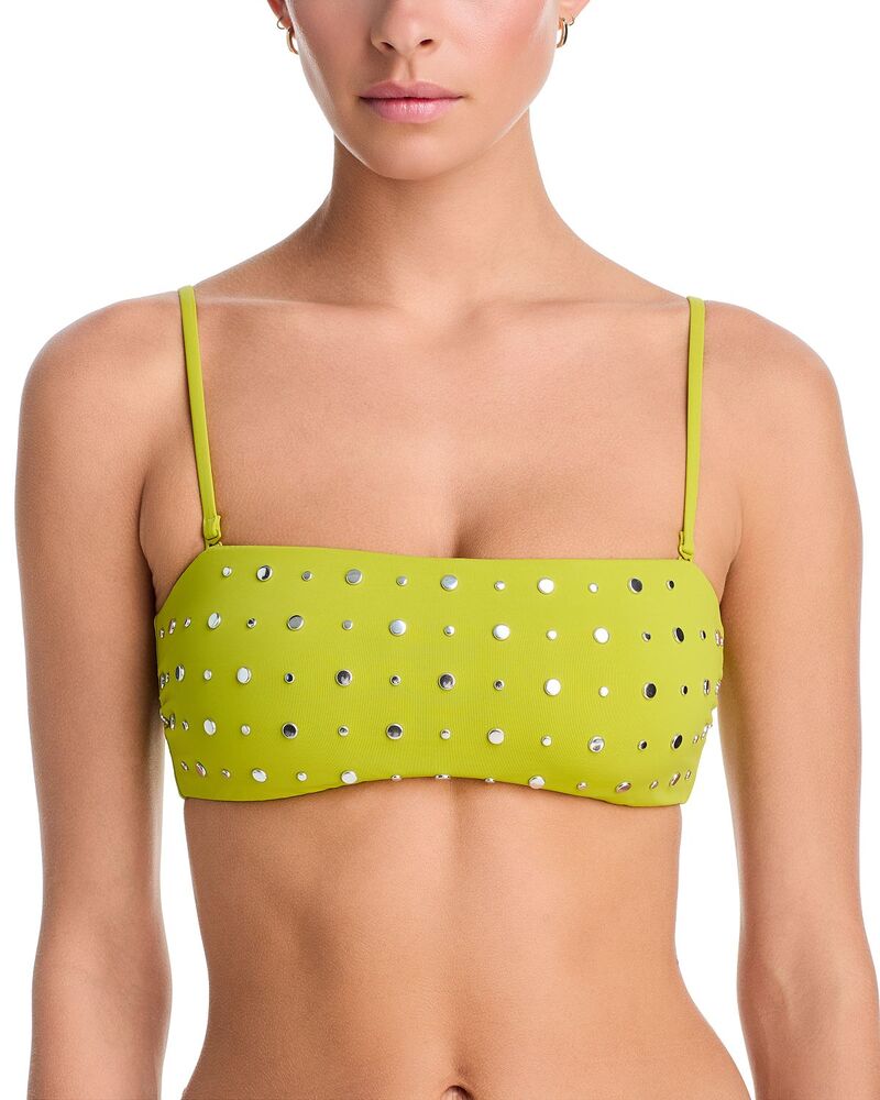 スタウド レディース 海水着 とっ始めのみ STAUD Sara Bikini Top Citron Studded