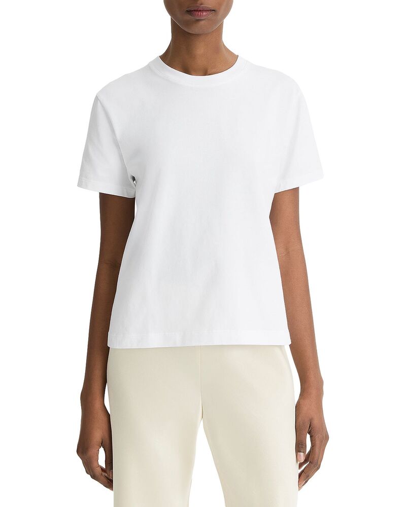 ヴィンス レディース トップス ティーシャツ 労働者の一団のど首 Vince Crewneck Tee Optic White 白いこと