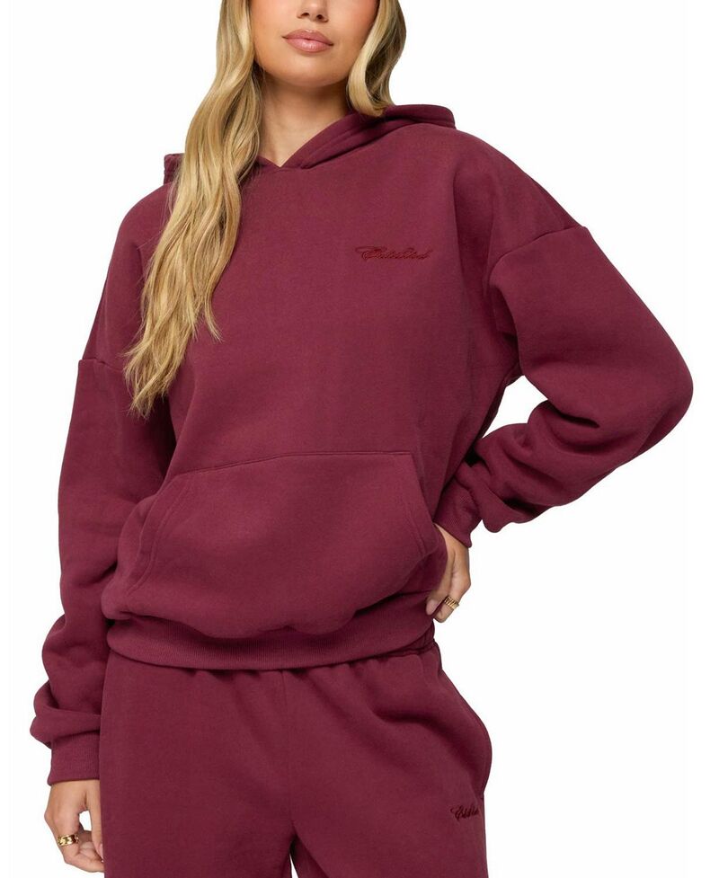アディクテッド レディース アウター パーカー・スウェット Basic Girl Oversizedikted Hoodie Burgundy バーガンディ|ReVida 店