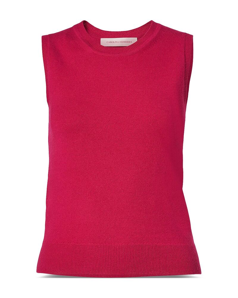 キャロライナヘレラ レディース トップス 貯蔵タンクいの一番 労働者の一団のど首 Carolina Herrera Crewneck Cashmere Tank Top Cranberry