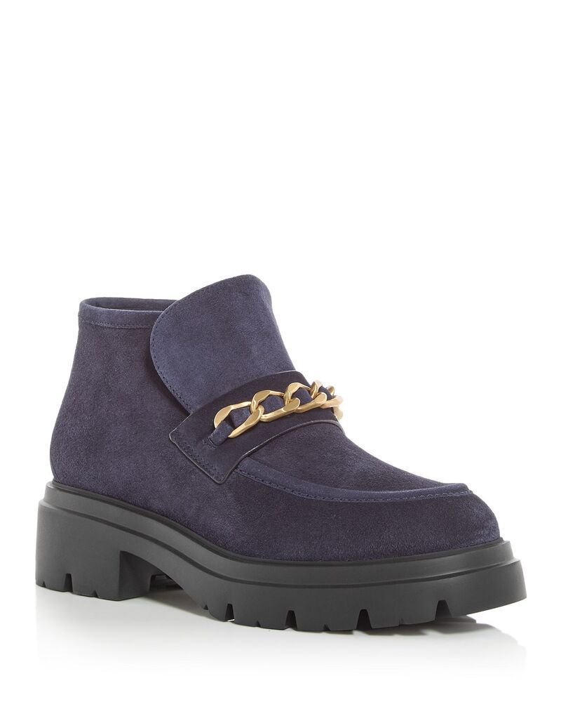 スチュアート ワイツマン レディース シューズ ブーツ・レインブーツ Stuart Weitzman Women\u0027soluxe Hudson Chukka Boots Nice Blue 青碧