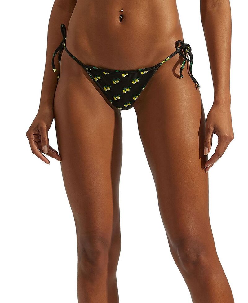 ラ・ダブル・ジェイ レディース 海水着 ボトムスのみ La DoubleJ String Bikini Bottom Limoncello Black 黒いこと