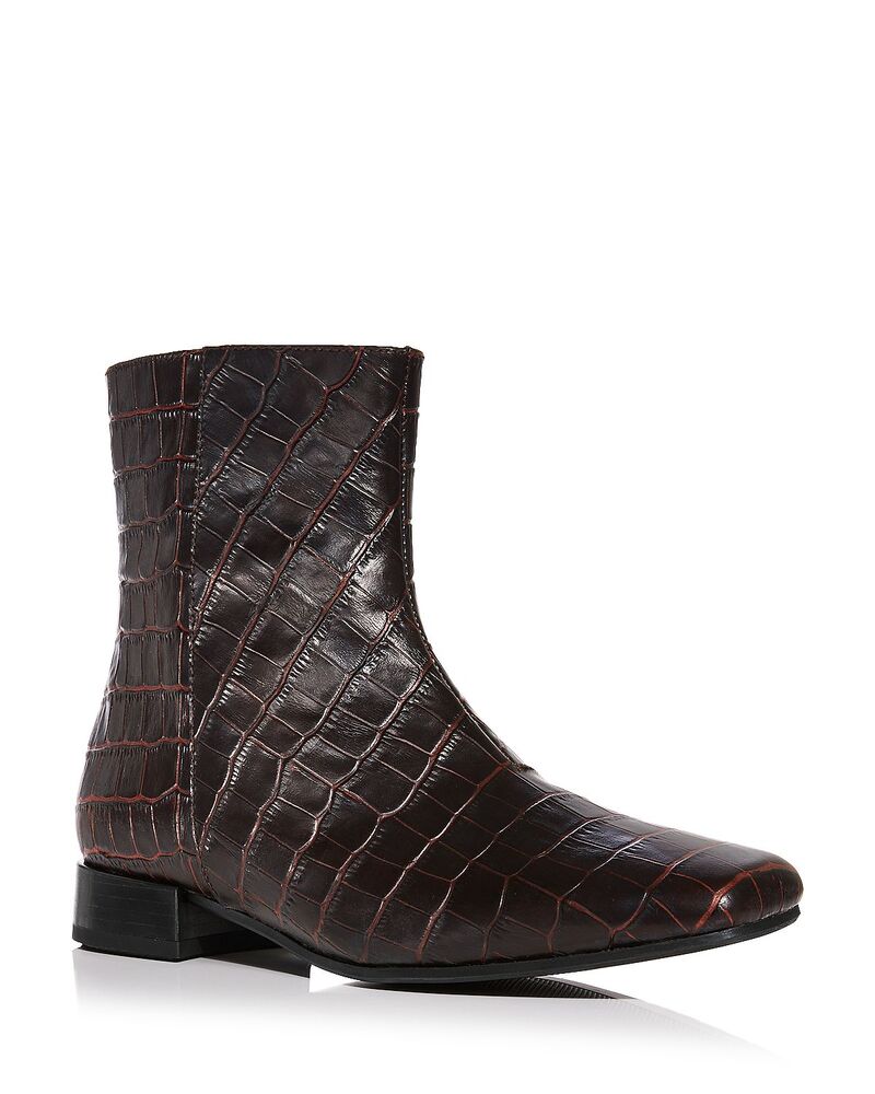 ヴァガボンド レディース シューズ ブーツ・レインブーツ Vagabond Shoemakers Women\u0027s Mona Embossed Booties Chocolate 黒茶