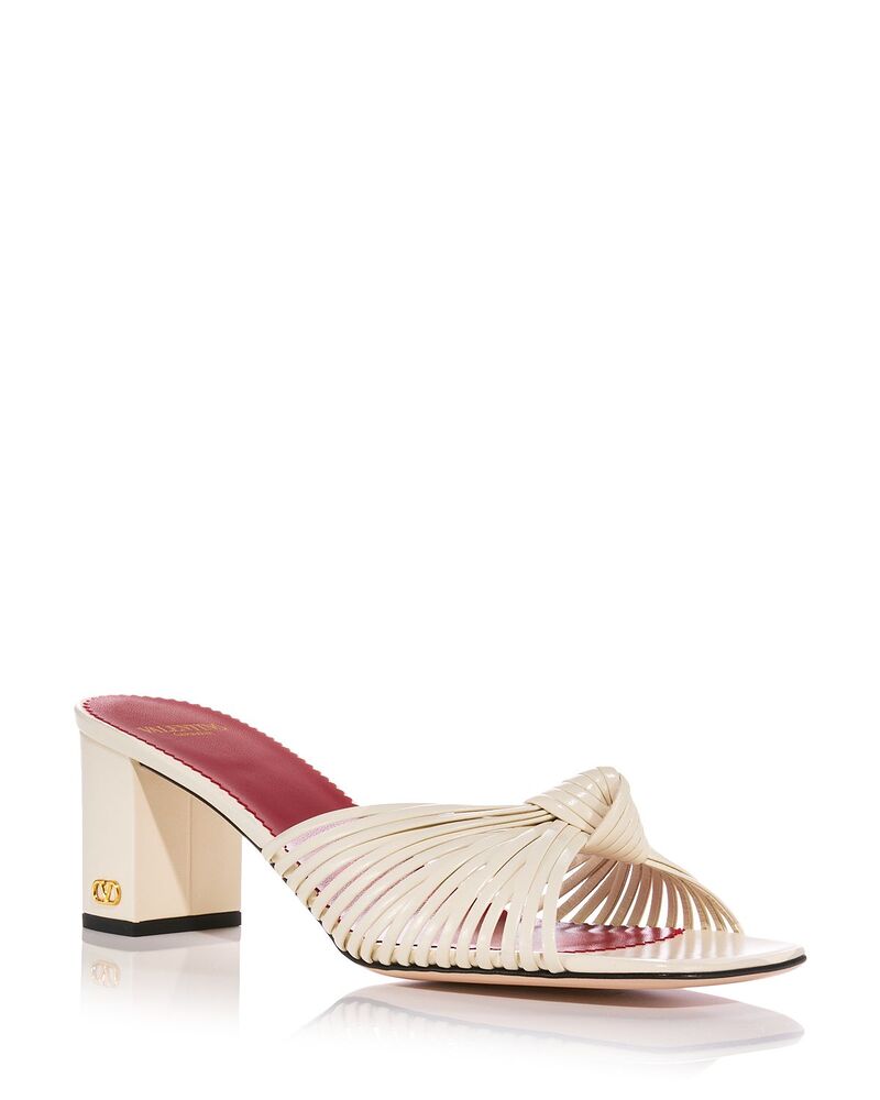 ヴァレンティノ レディース シューズ サンダル Valentino Garavani Women\u0027s Annet Knotted Slide Sandals Ivory 象牙色
