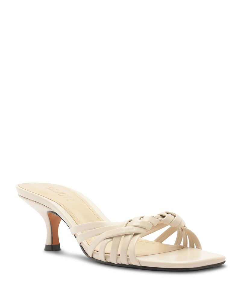 シュッツ レディース シューズ サンダル SCHUTZ Women's Tara Mid Sandalsugar White ホワイト|ReVida 店