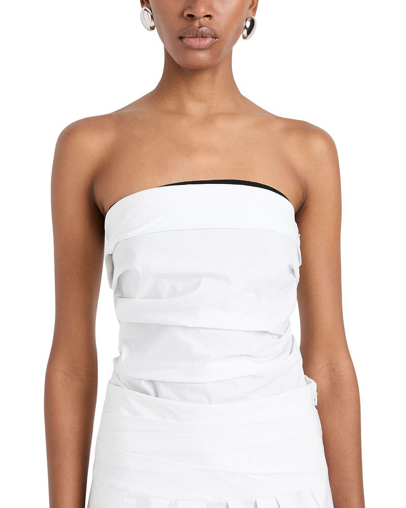 プロエンザ スクーラー レディース トップス プルオーバー ストラップレス Proenza Schouler White Label Maisy Strapless Top インチ Poplin White 白いこと