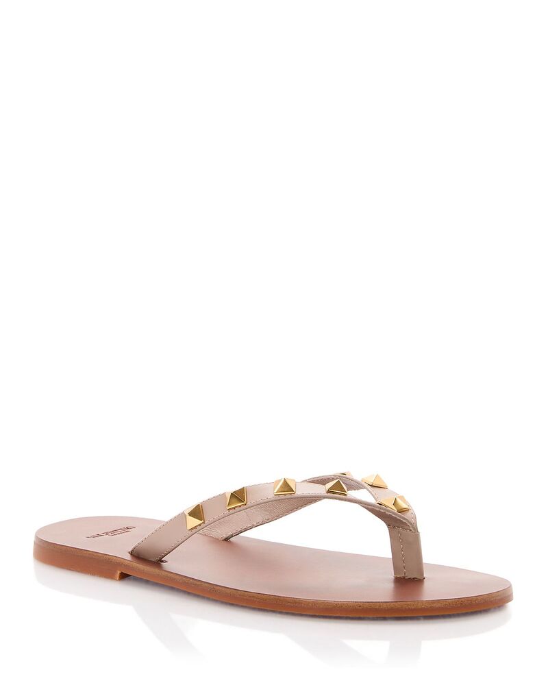 ヴァレンティノ レディース シューズ サンダル Valentino Garavani Women's Rockstud Thong Sandals Poudre｜ReVida 店