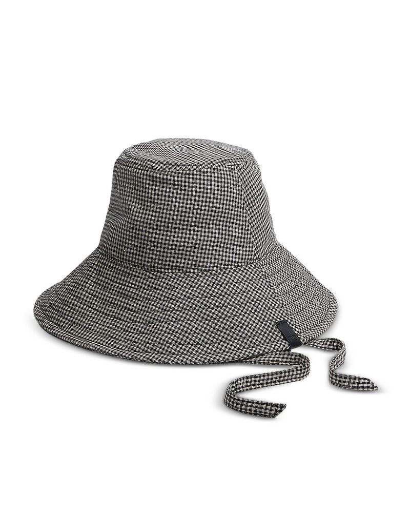 ラグアンドボーン レディース 佩び物 かぶり笠 rag \u0026 bone Harper Sun Hat Black Gingham 黒いこと