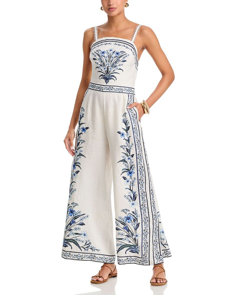 耕園 レディース トップス 飛び降りる背広 ワイドレッグ FARM Rio Flowers Arch Wide Leg Jumpsuit Flowers