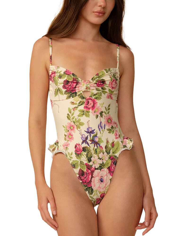 モンシー レディース 海水着 上下書き割り フラウンス Montce Devin Bouquet Ruffle One Piece Swimsuit Bouquet