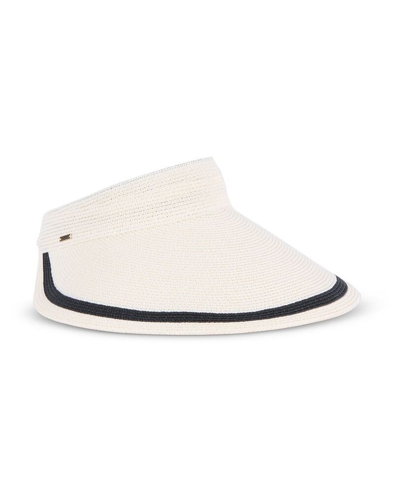 ユージニアキム レディース アクセサリー 帽子 Eugenia Kim Trixie Packable Visor Ivory/Black アイボリー|ReVida 店
